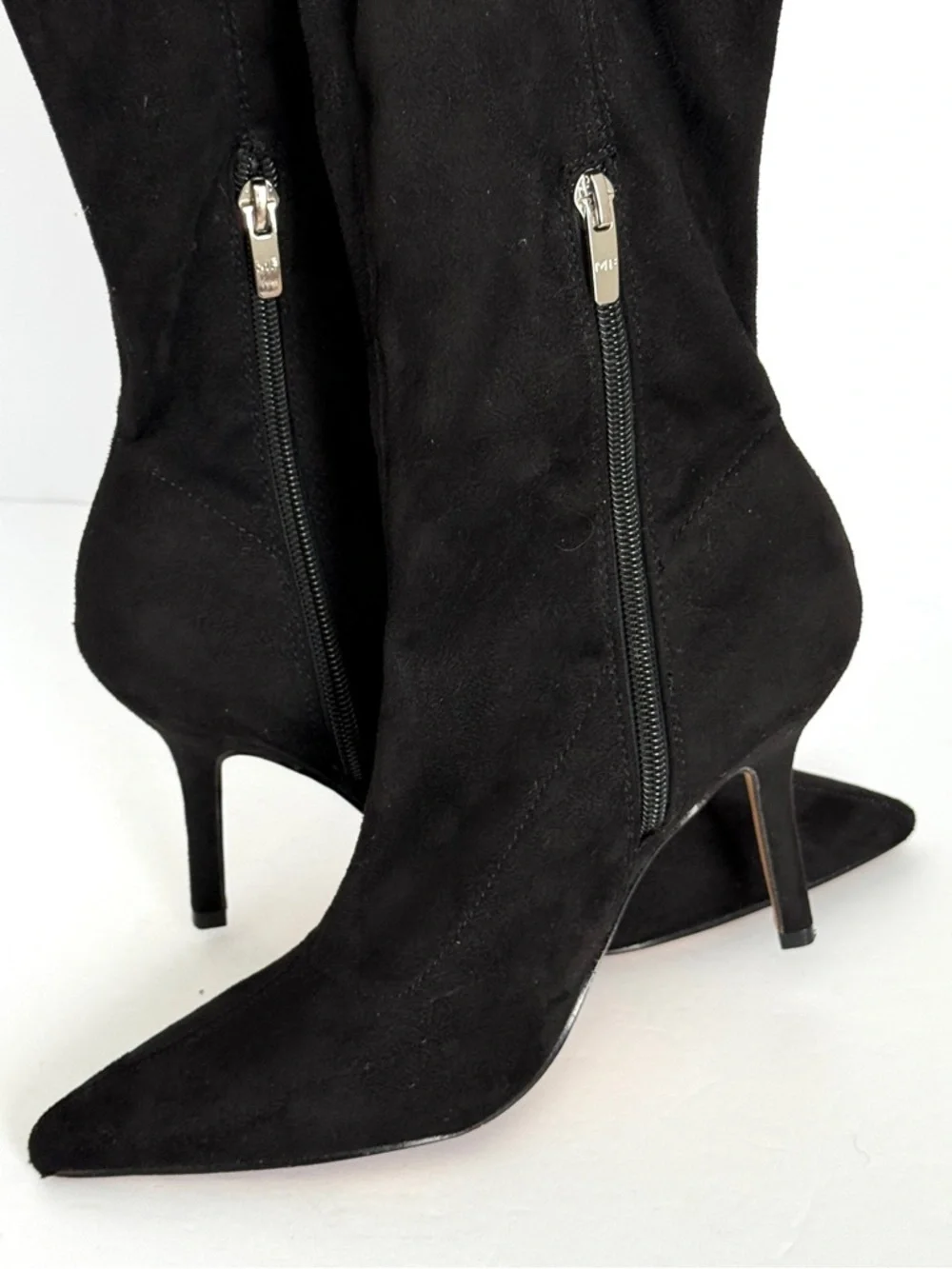 Marc Fisher Black Over-the-Knee Pointed-Toe Stiletto Boots Size 7.5M